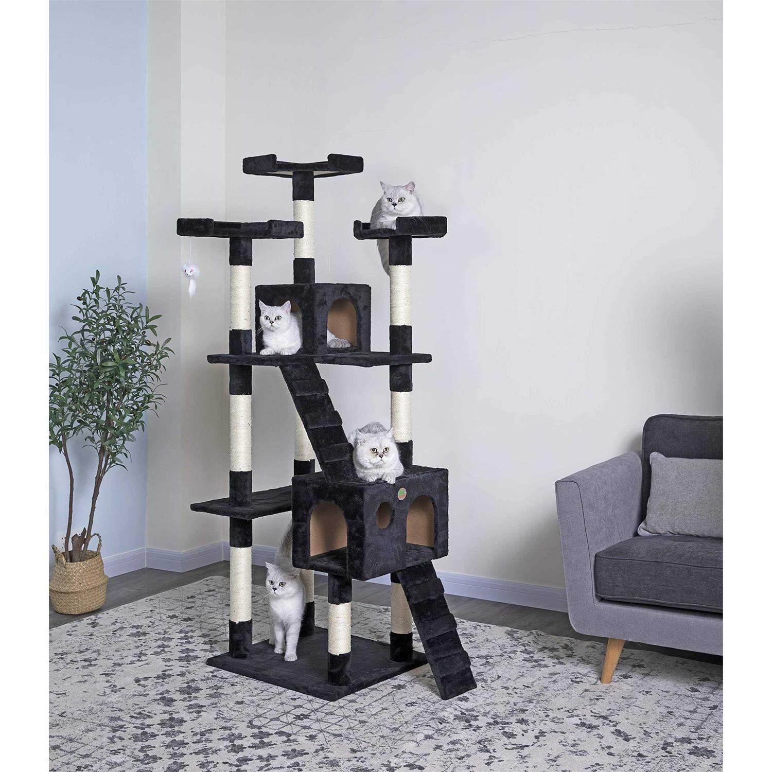 Go Pet Club 72 in. Cat Tree Condo Furniture - Nail Gallerys