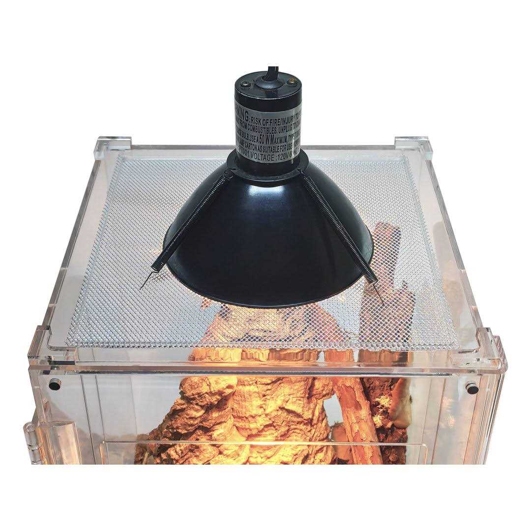 HerpCult Acrylic Reptile Enclosure Front-Opening Small Screen Top w/ Lock 8x8x12 3.3 Gallon - Nail Gallerys