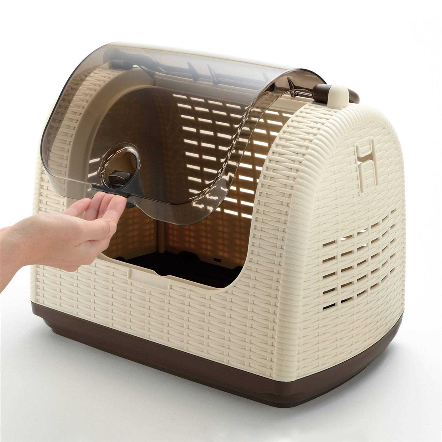 Richell Faux Wicker Pet Carrier - Nail Gallerys