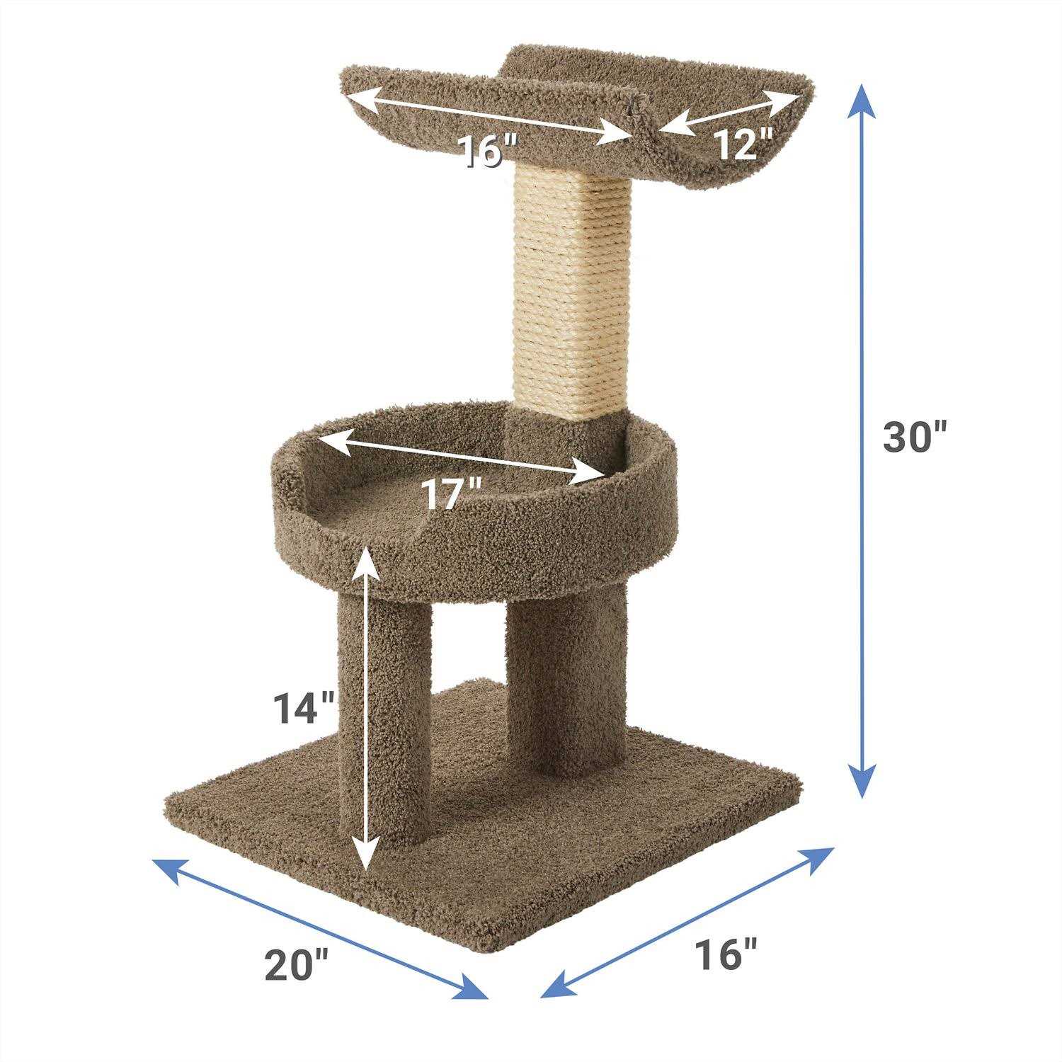 Frisco 32-in Real Carpet Wooden Cat Tree - Nail Gallerys