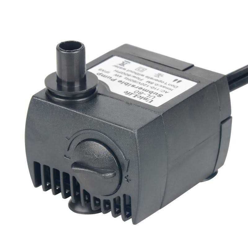 Uniclife 80 GPH Submersible Water Pump 4W Quiet Pump with 6ft Power Cord for Fountain Aquarium Fish Tank - Nail Gallerys