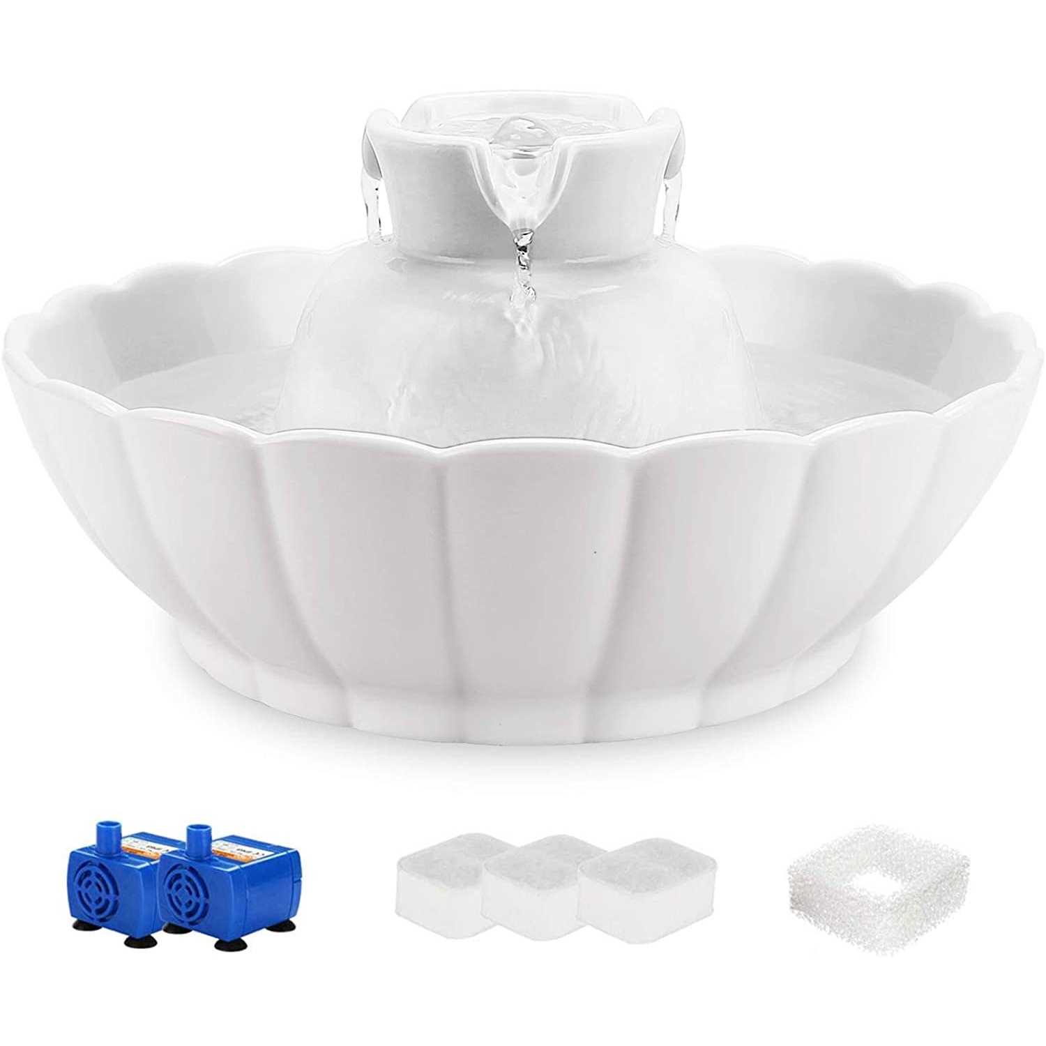 iPettie Tritone Ceramic Water Fountain for Cat & Dog - Nail Gallerys