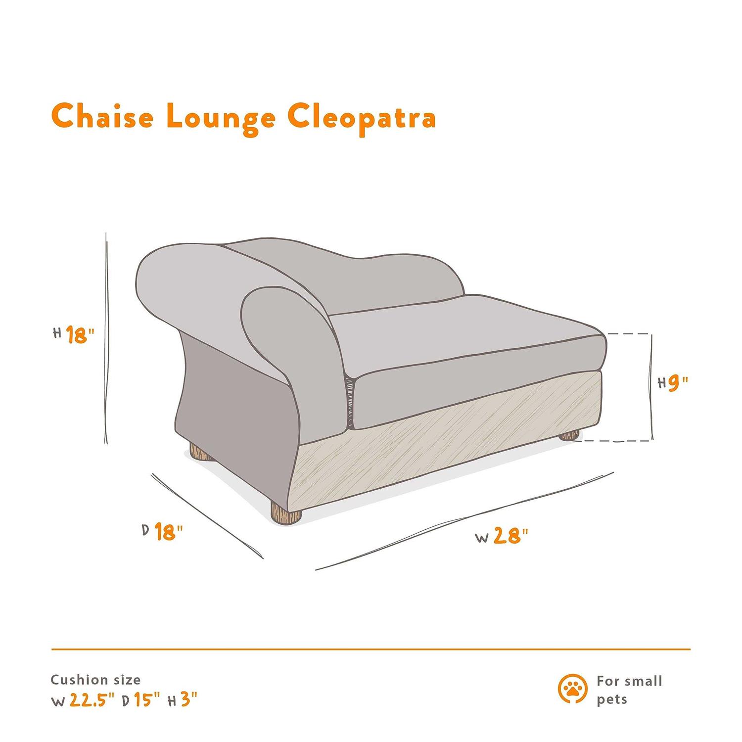 Moots Cleopatra Chaise Lounge Pet Bed - Nail Gallerys