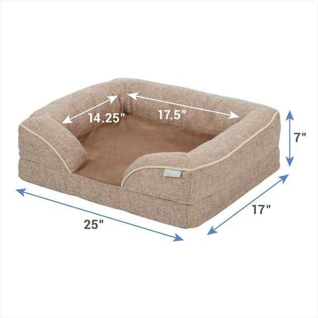 Frisco Plush Orthopedic Front Bolster Cat Dog Bed w/Removable COVER - Nail Gallerys