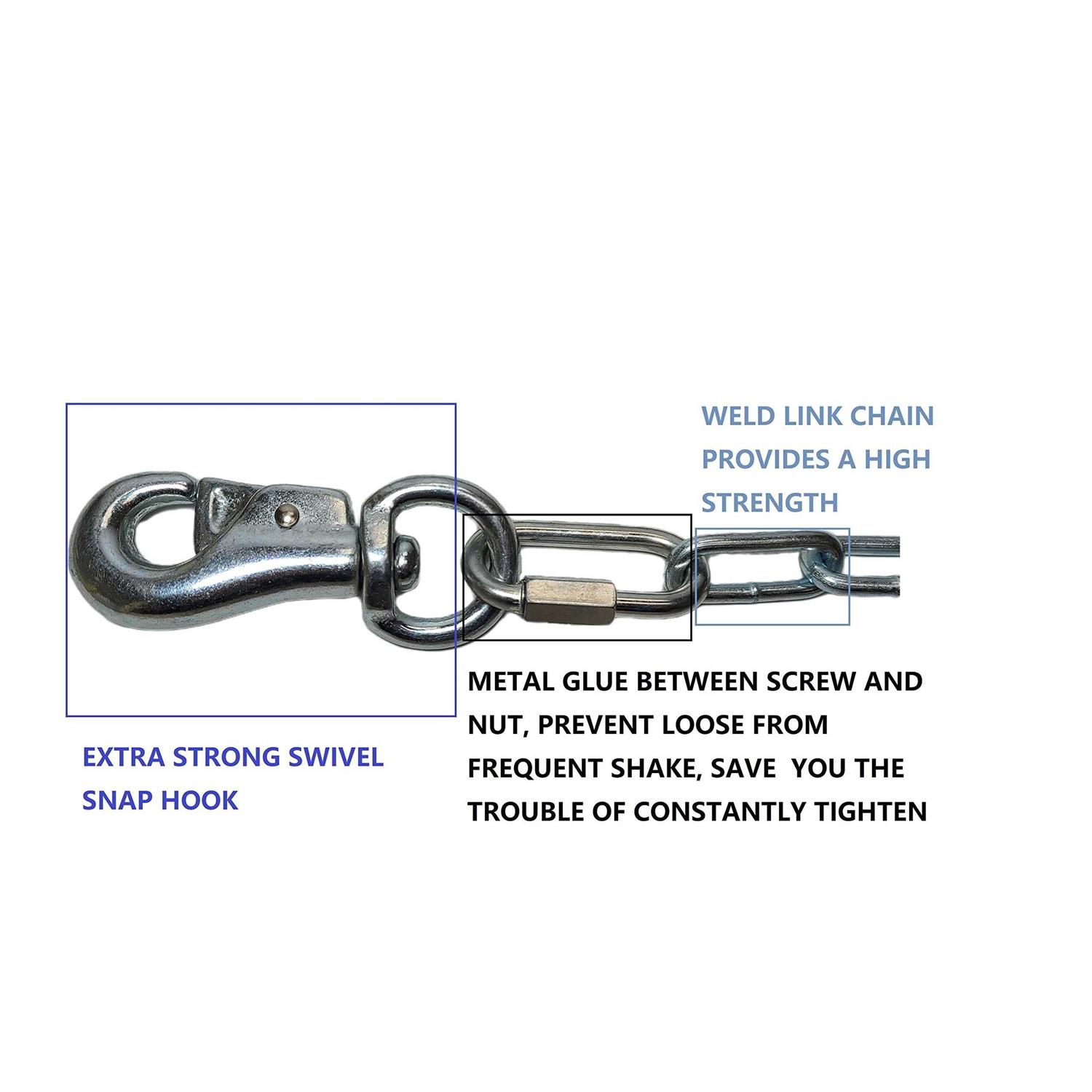 LIFSTAR Heavy Duty Dog Runner chain Dog Tie Out for Medium to Large Dogs - Nail Gallerys