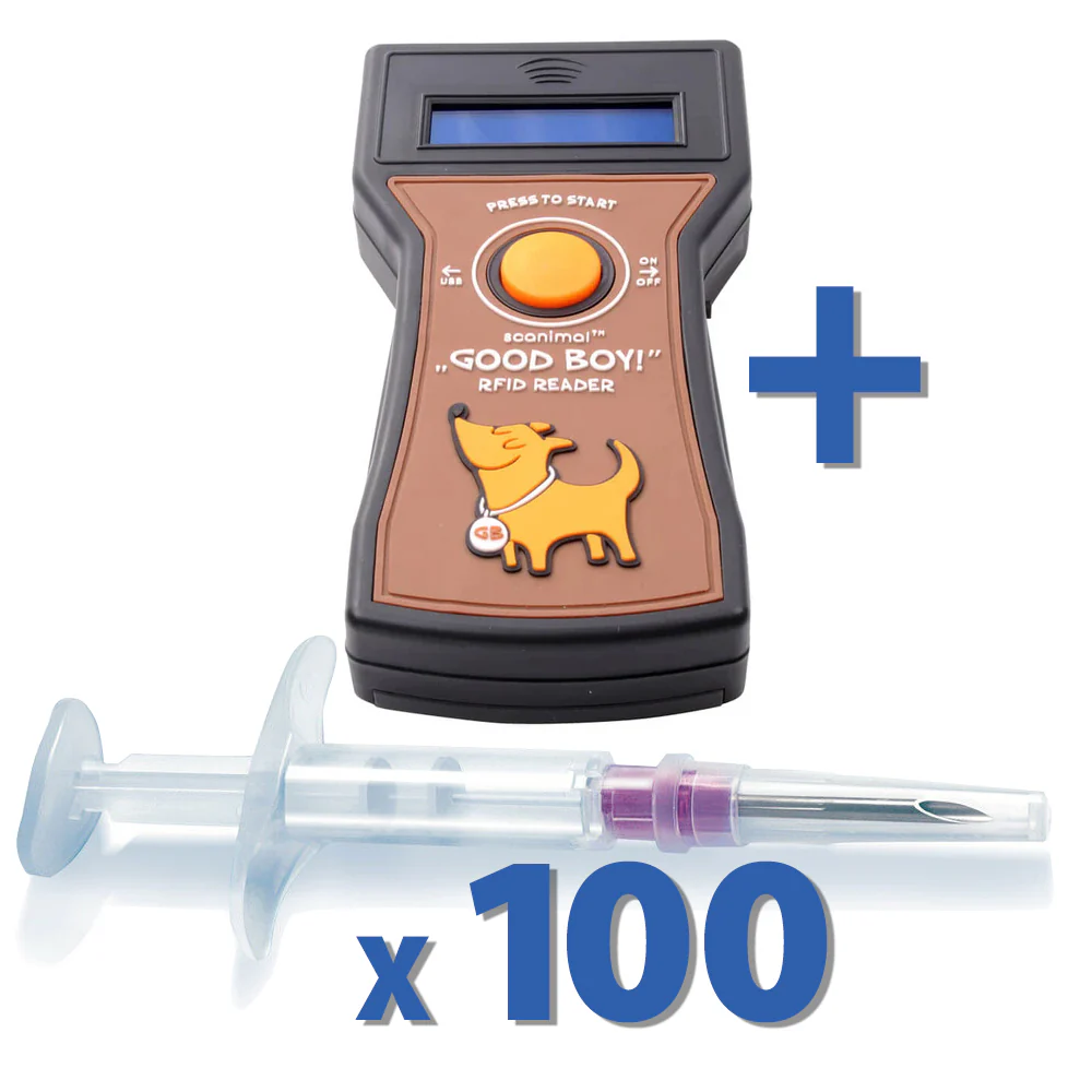 Good Boy Microchip Scanner Kit with 100 Adeqid Microchips - Nail Gallerys