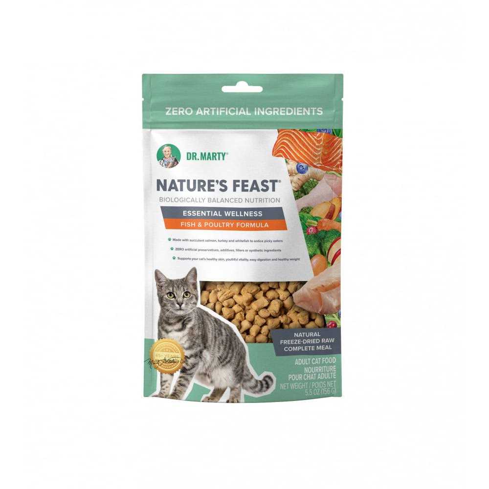 Dr. Marty Nature’s Feast Essential Wellness Fish & Poultry Freeze Dried Raw Cat Food - Nail Gallerys