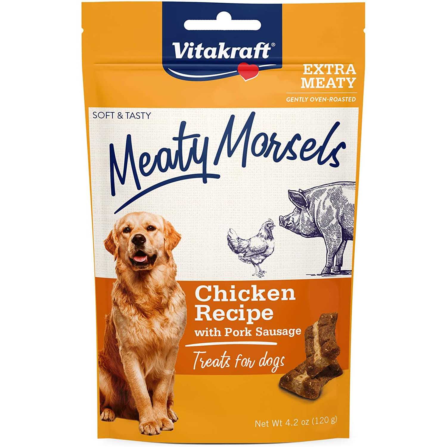 Vitakraft Meaty Morsels Chicken Recipe with Beef & Carrots Dog Treat Mini - Nail Gallerys
