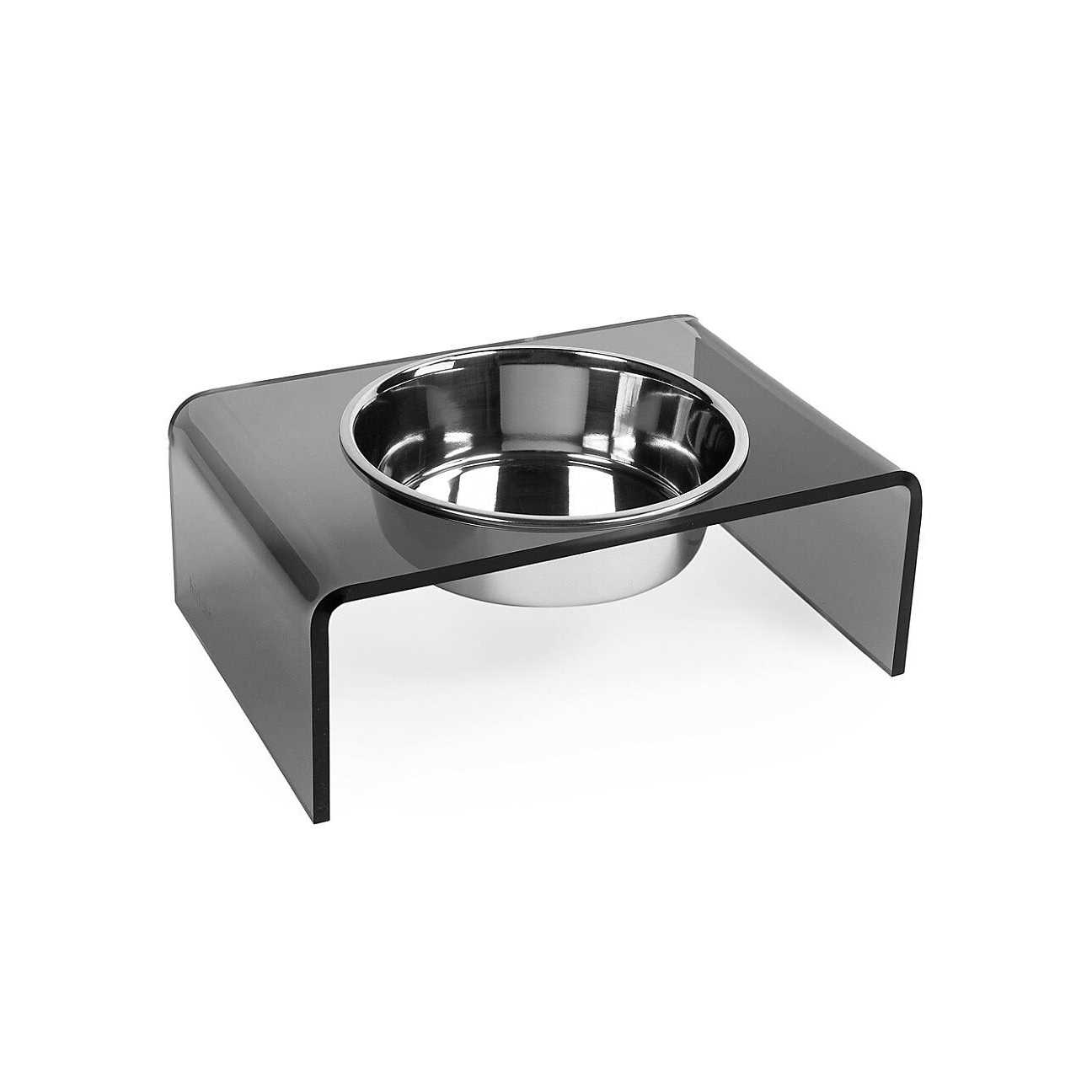 Hiddin Large Clear Double Bowl Pet Feeder - Nail Gallerys