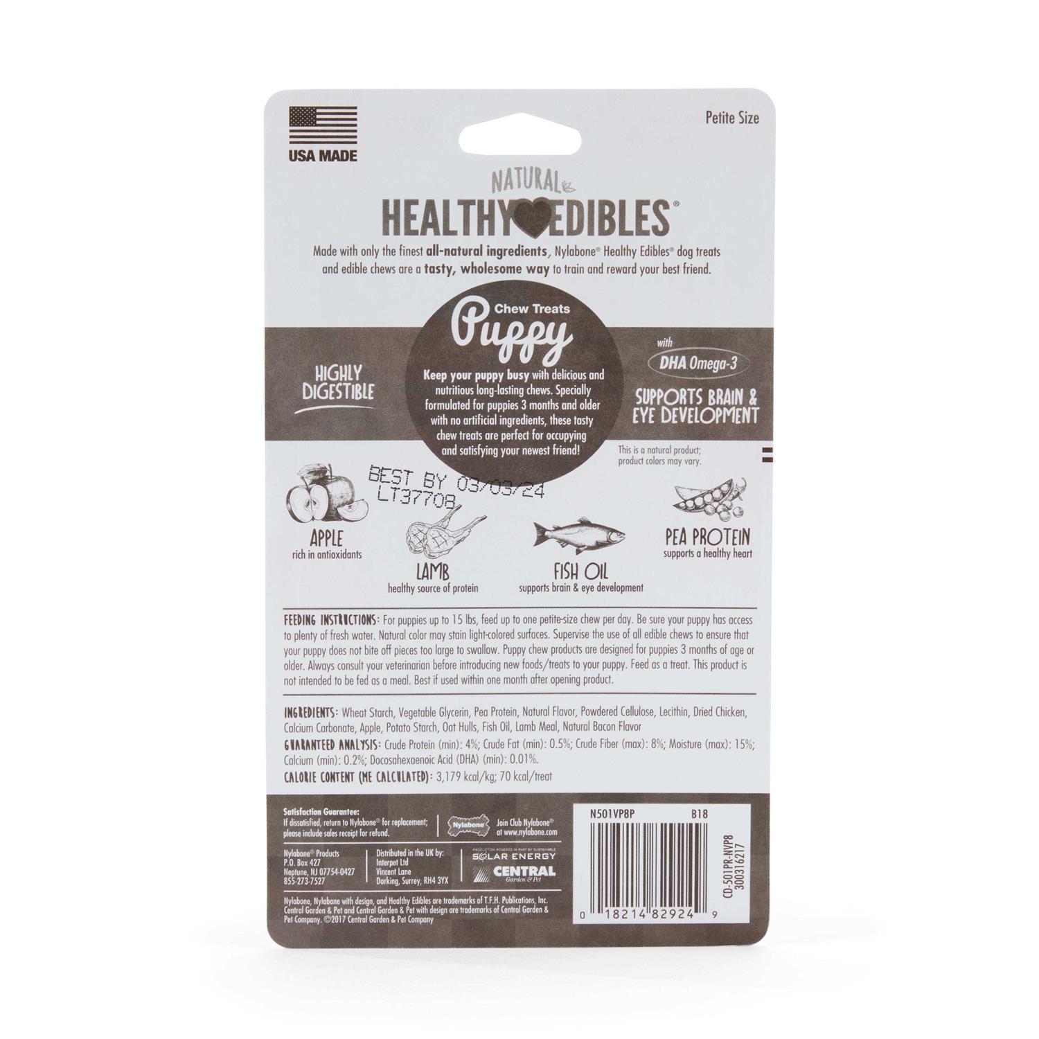 Nylabone Healthy Edibles Puppy Chew Treats - Nail Gallerys