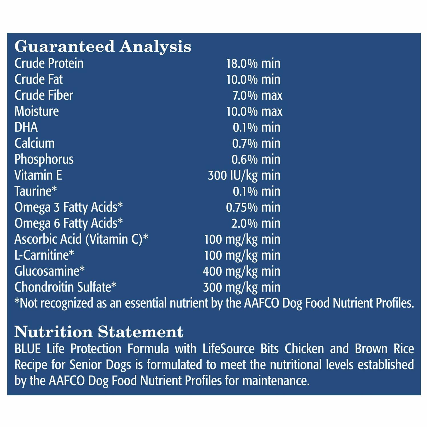 Blue Buffalo Life Protection Formula Natural Senior Chicken and Brown Rice Dry Dog Food - Nail Gallerys