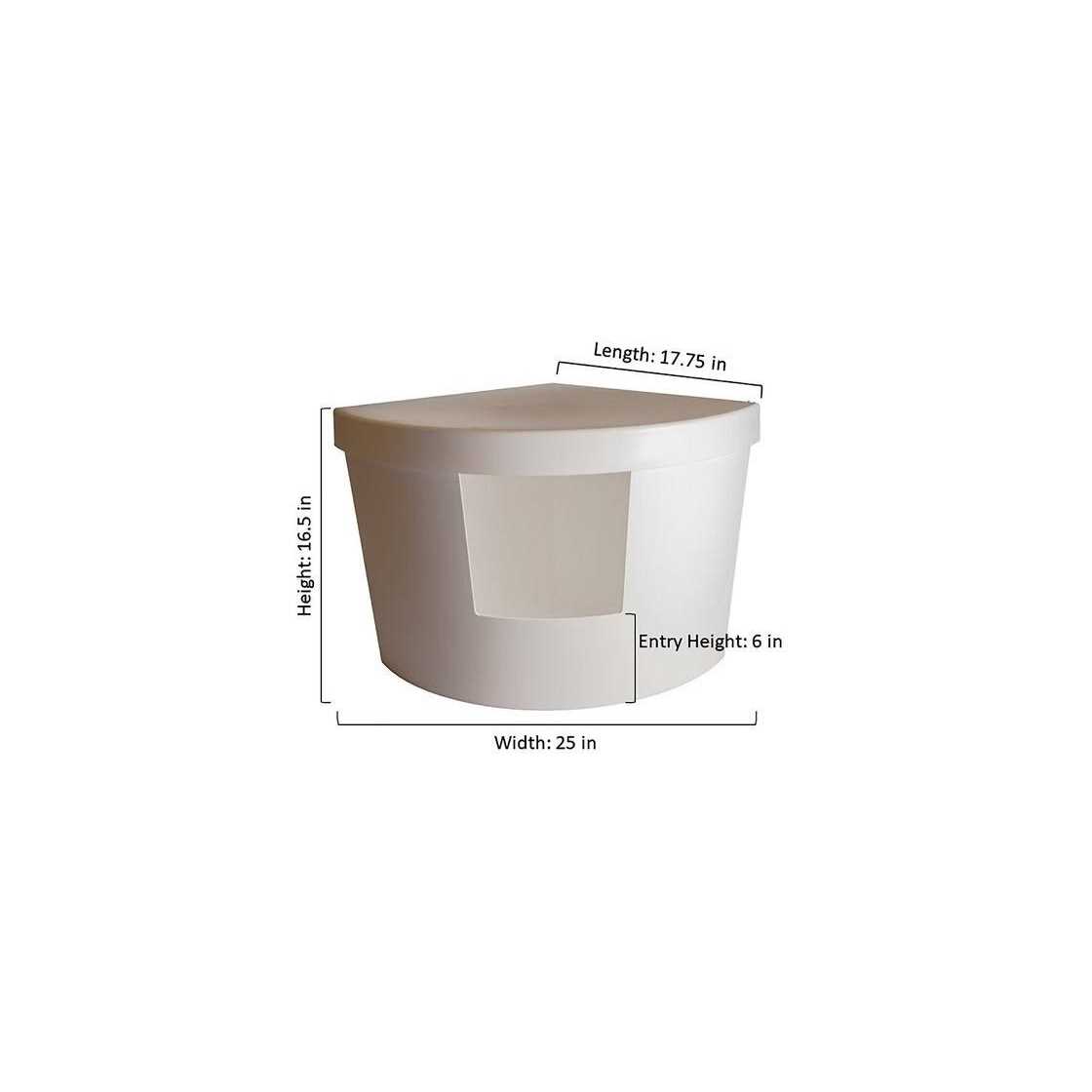 Plastic Enclosed Standard Litter Box Kitangle - Nail Gallerys
