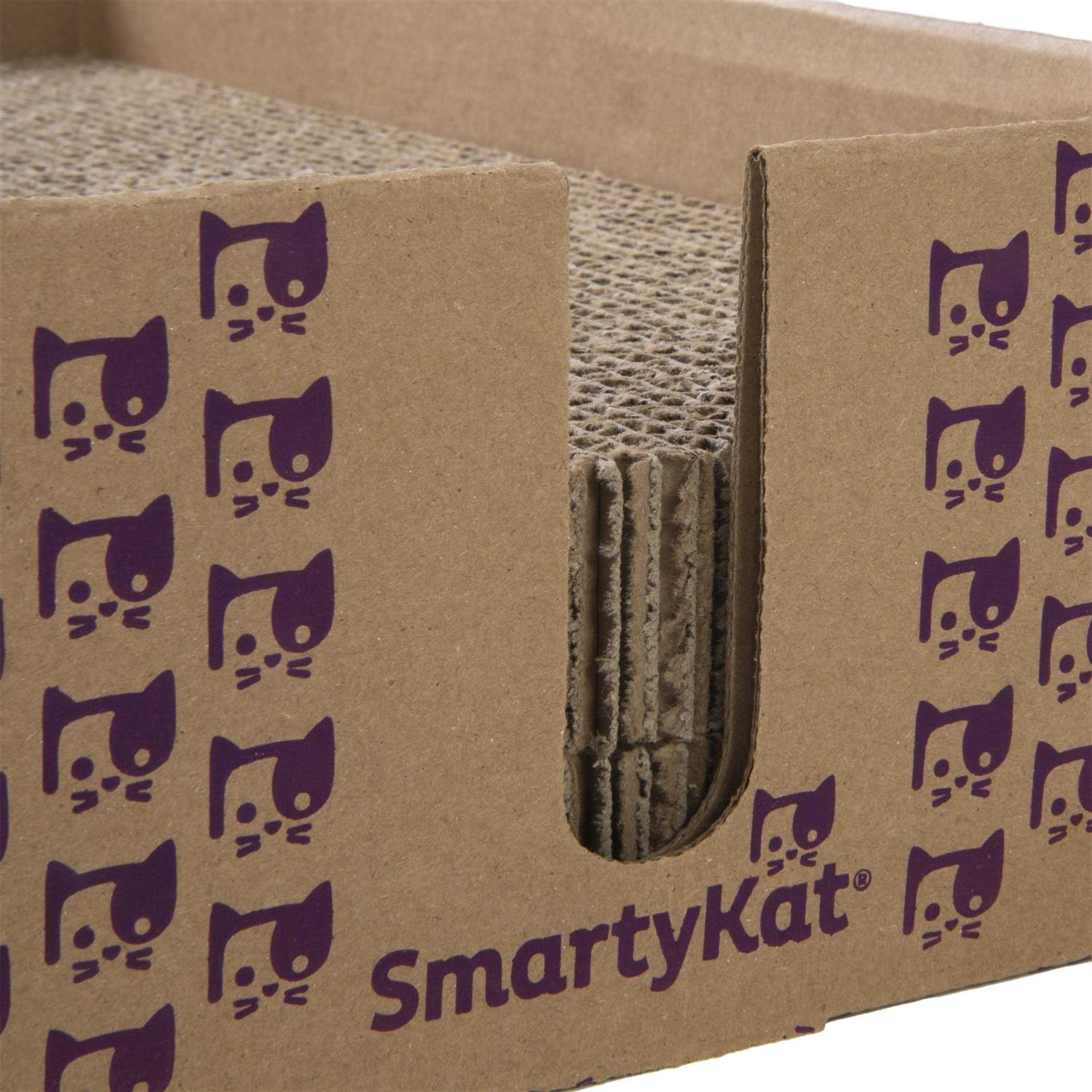 SmartyKat Super Scratcher+ Stacker Catnip-Infused Cardboard Corrugate Cat Scratch Pad Bed - Nail Gallerys