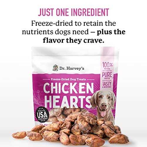 Dr. Harvey’s Chicken Hearts Freeze Dried Training Dog Treats with Real Chicken Hearts for Dogs - Nail Gallerys
