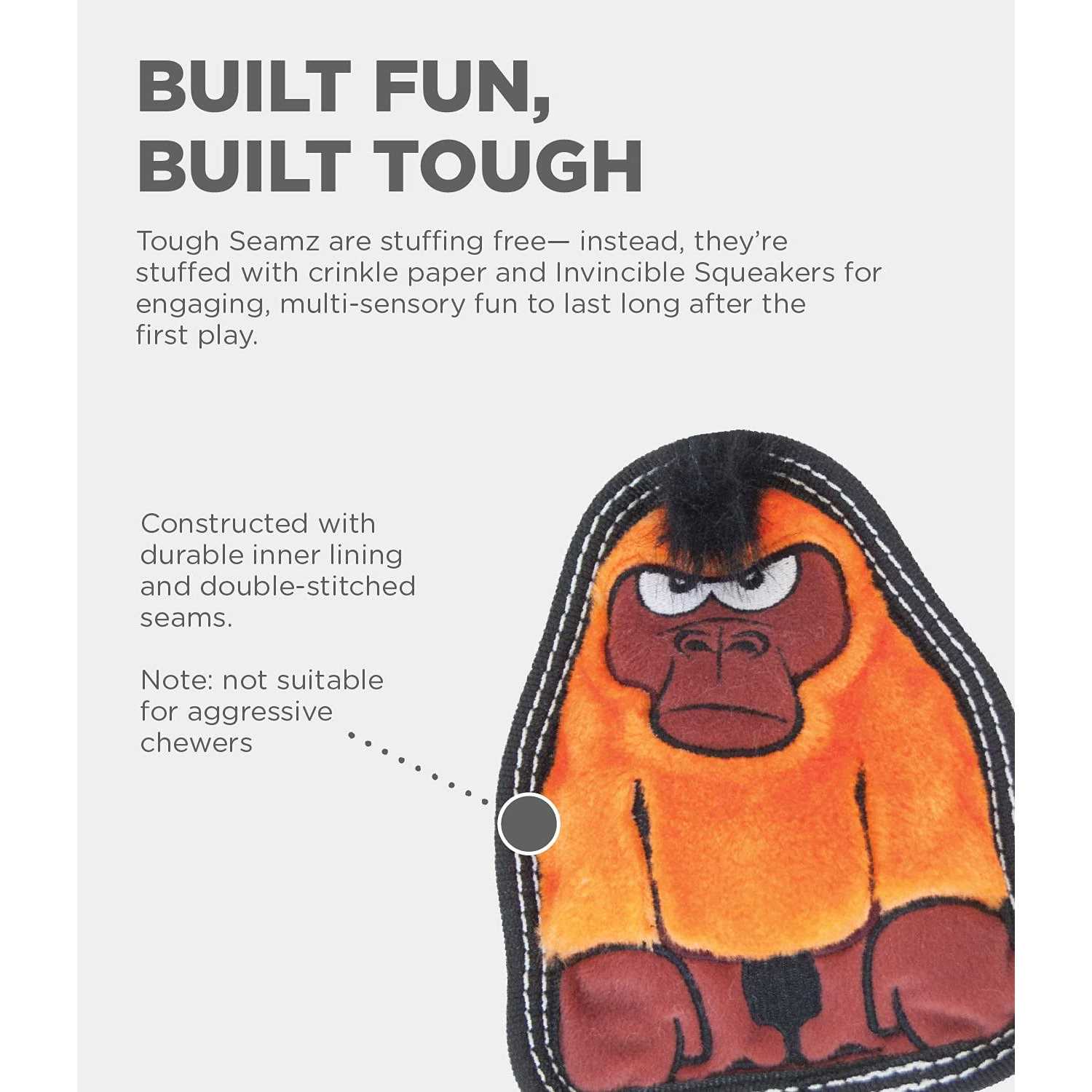 Outward Hound Tough Seamz Dog Toy - Nail Gallerys