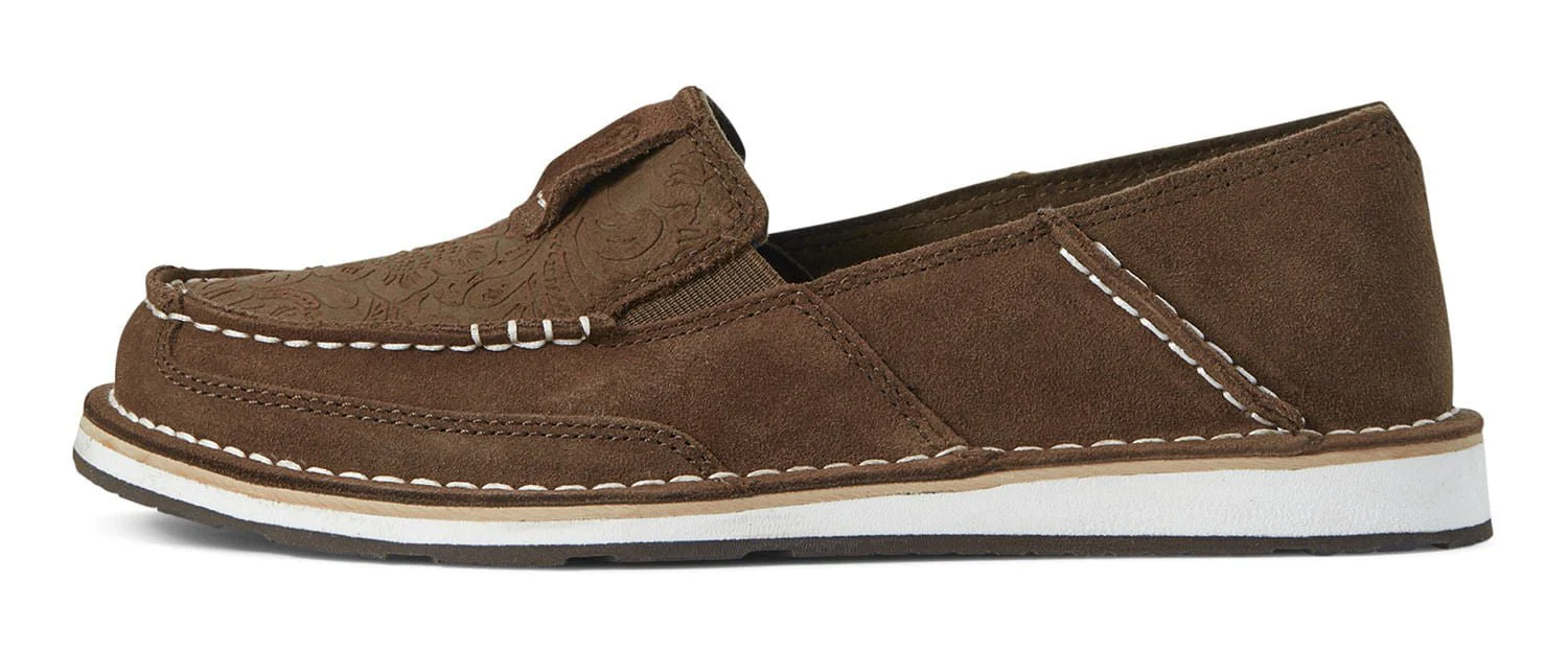 Ariat Women's Cruiser, Brown Suede Floral - Nail Gallerys