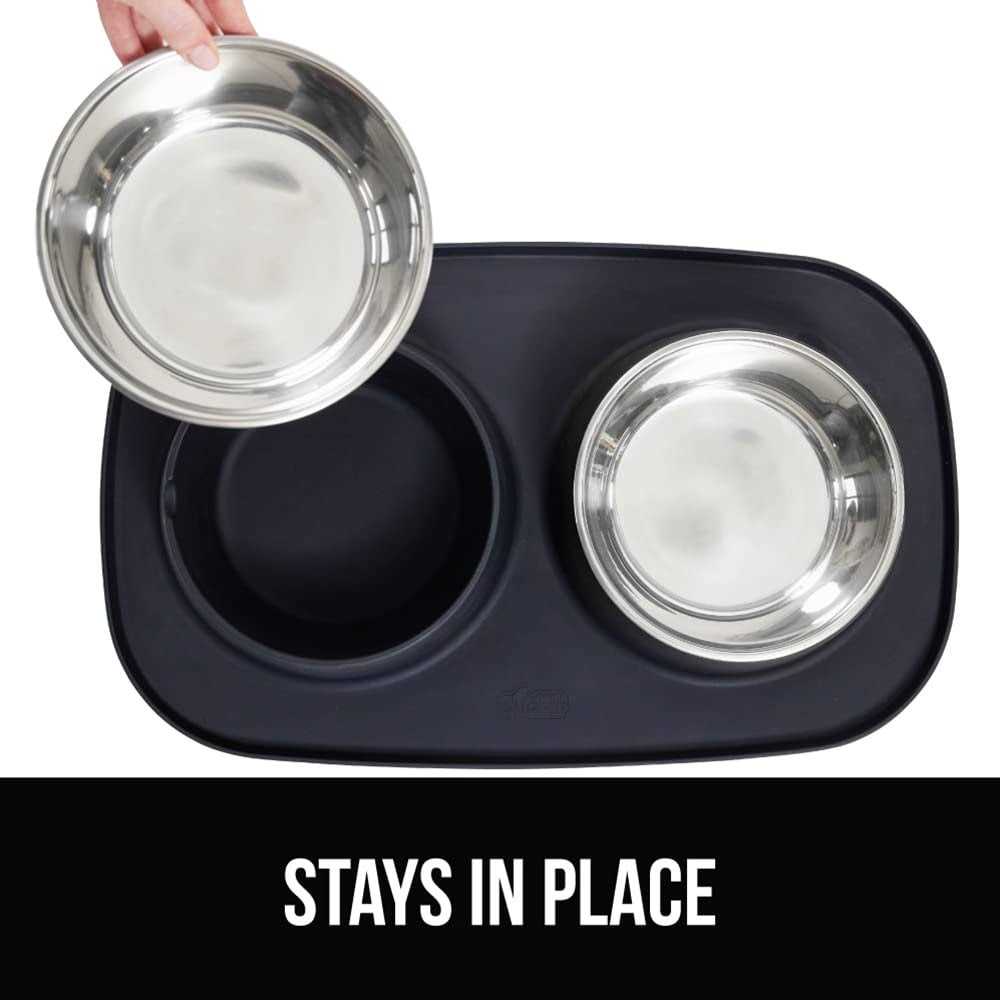 Gorilla Grip 100% Waterproof BPA Free Cat and Dog Bowls Silicone Feeding Mat Set - Nail Gallerys