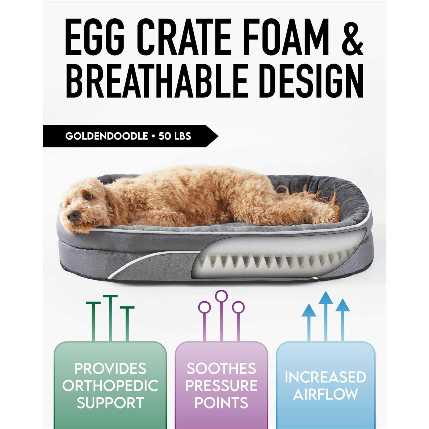 Ohgeni Orthopedic Dog Bed for Large Dogs, Oversized Couch Design with Egg Foam Support, Removable, Machine Washable Plush Cover and Non-slip Bottom - Nail Gallerys