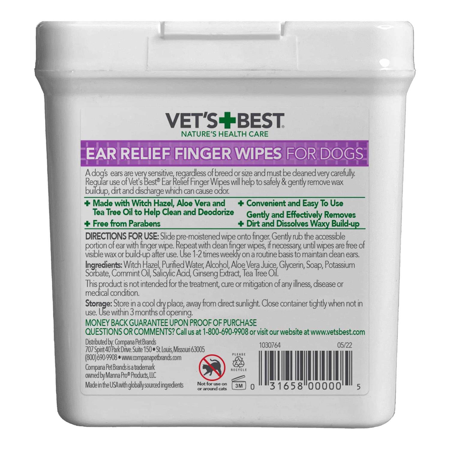 Vets Best Ear Finger Pads 50 Pads for Dogs - Nail Gallerys