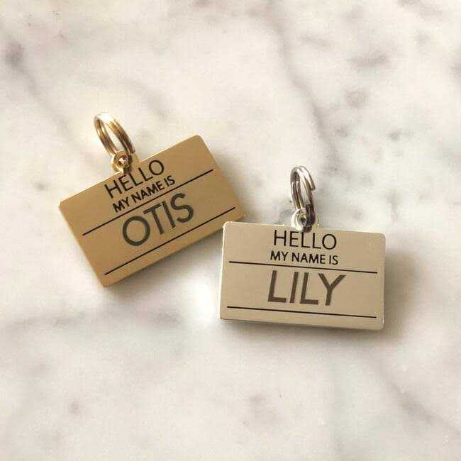 Two Tails Pet Company Hello My Name is ID Tag - Nail Gallerys