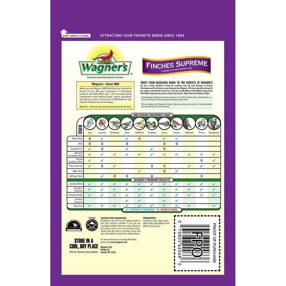 Wagner’s 5 lb. Finches Supreme Wild Bird Food - Nail Gallerys
