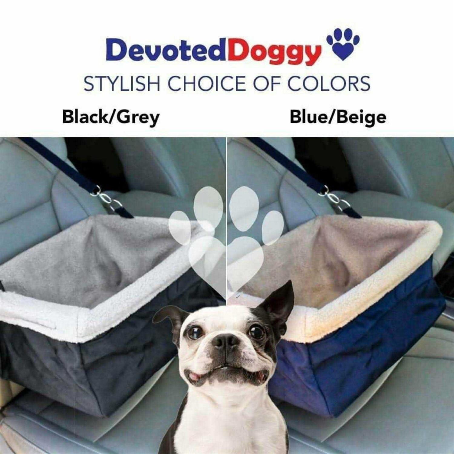 Devoted Doggy Deluxe Dog Car Seat Dog Booster Seat Fits Pets up to 15lbs - Nail Gallerys