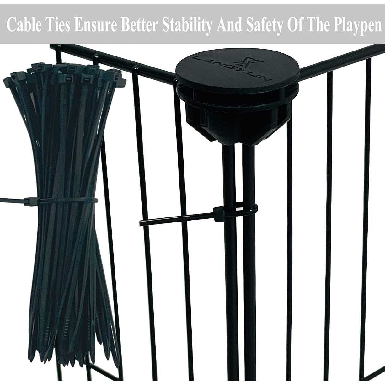 LANGXUN DIY Small Animal Playpen Pet Playpen for Small Dogs with Door - Nail Gallerys