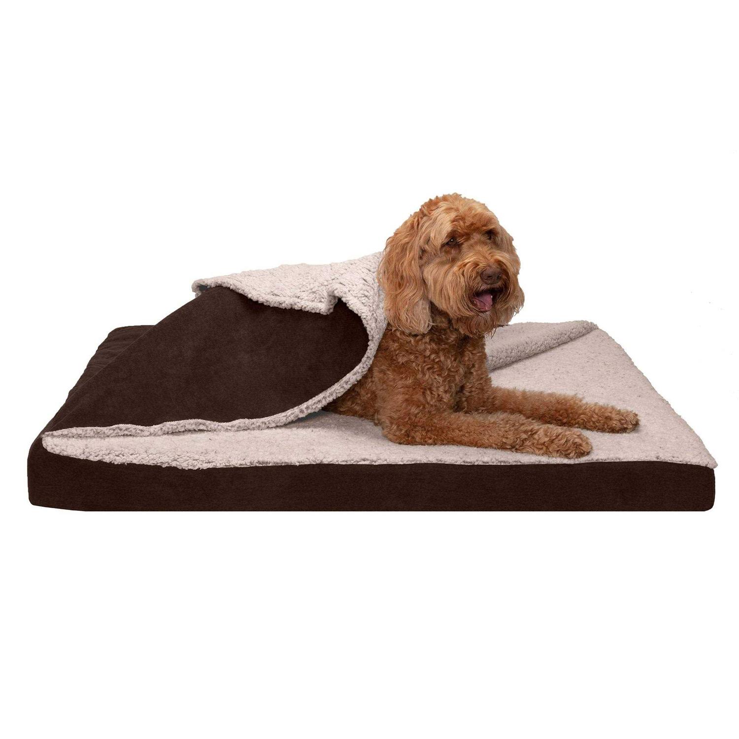 FurHaven Berber & Suede Blanket Top Top Dog Bed - Nail Gallerys