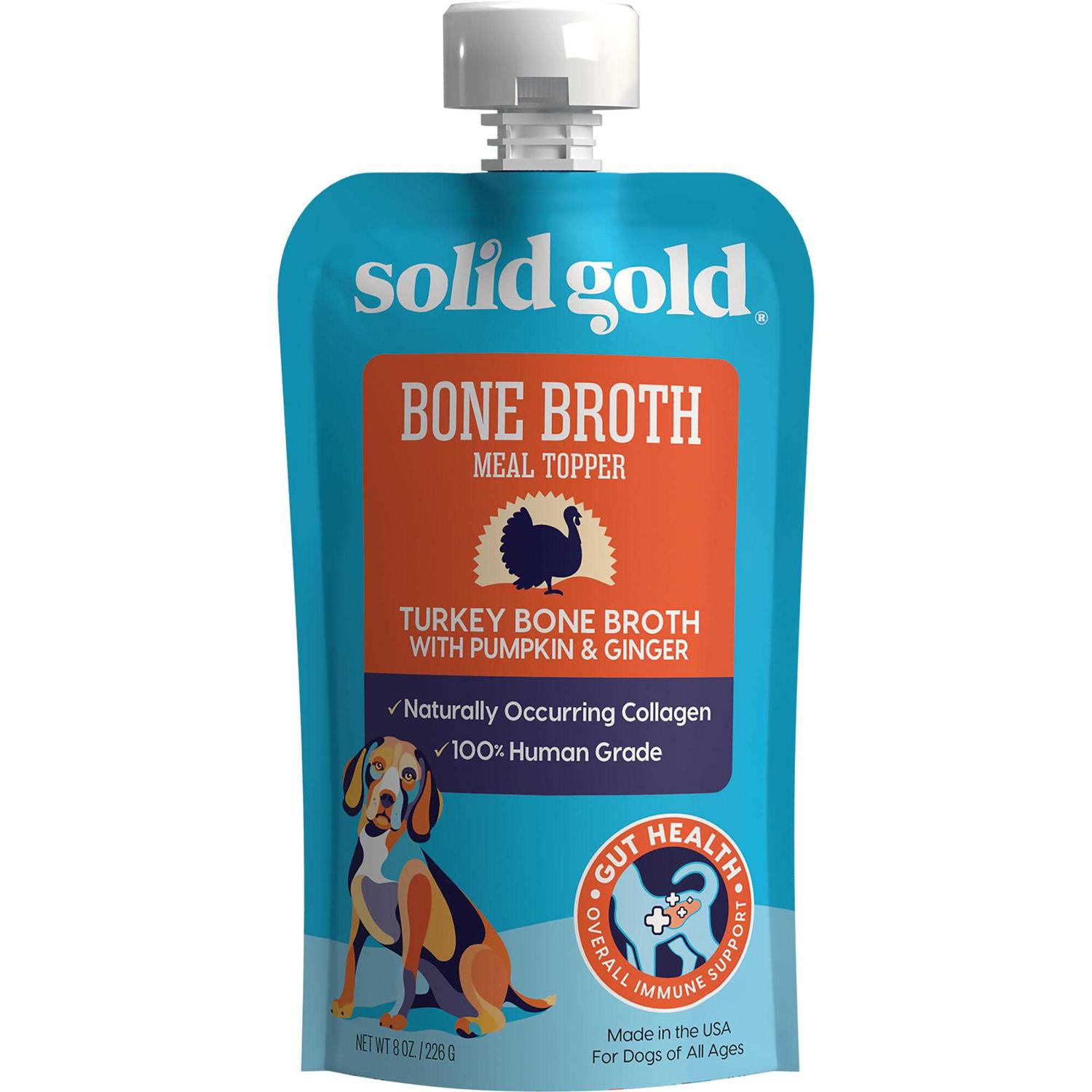 Solid Gold Turkey Bone Broth with Pumpkin & Ginger Dog Food Topper - Nail Gallerys
