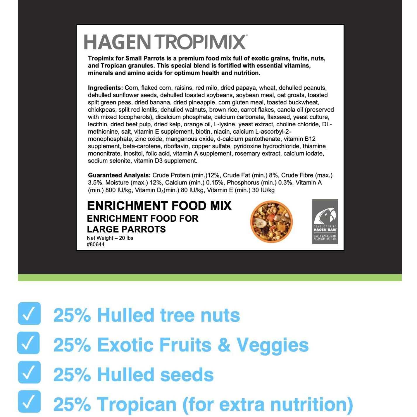 Tropimix Enrichment Food for Small Parrots - Nail Gallerys