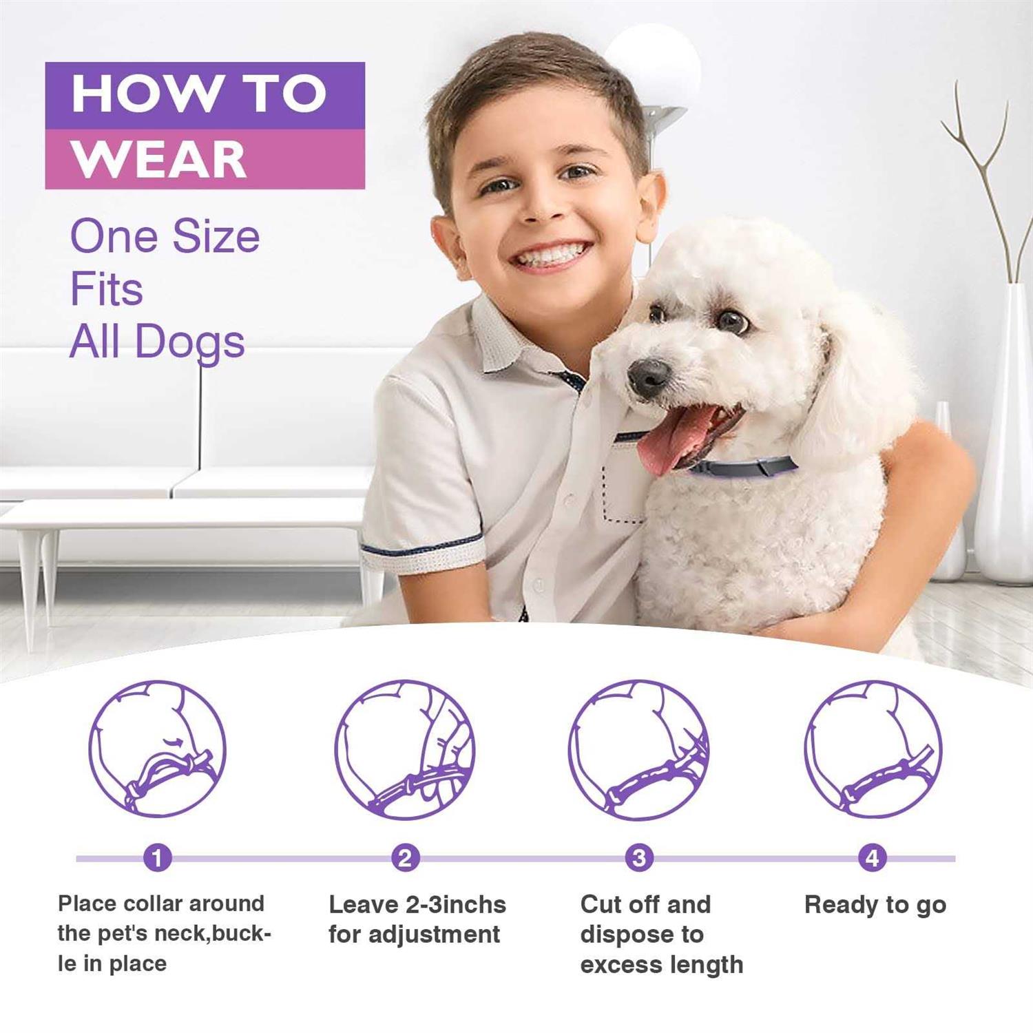 Dogs Calming Pheromones Collar 3 Packs Lasts 60 Days Relieve Reduce Anxiety or Stress 25 Inches Adjustable Relaxing Comfortable Collar Breakaway - Nail Gallerys