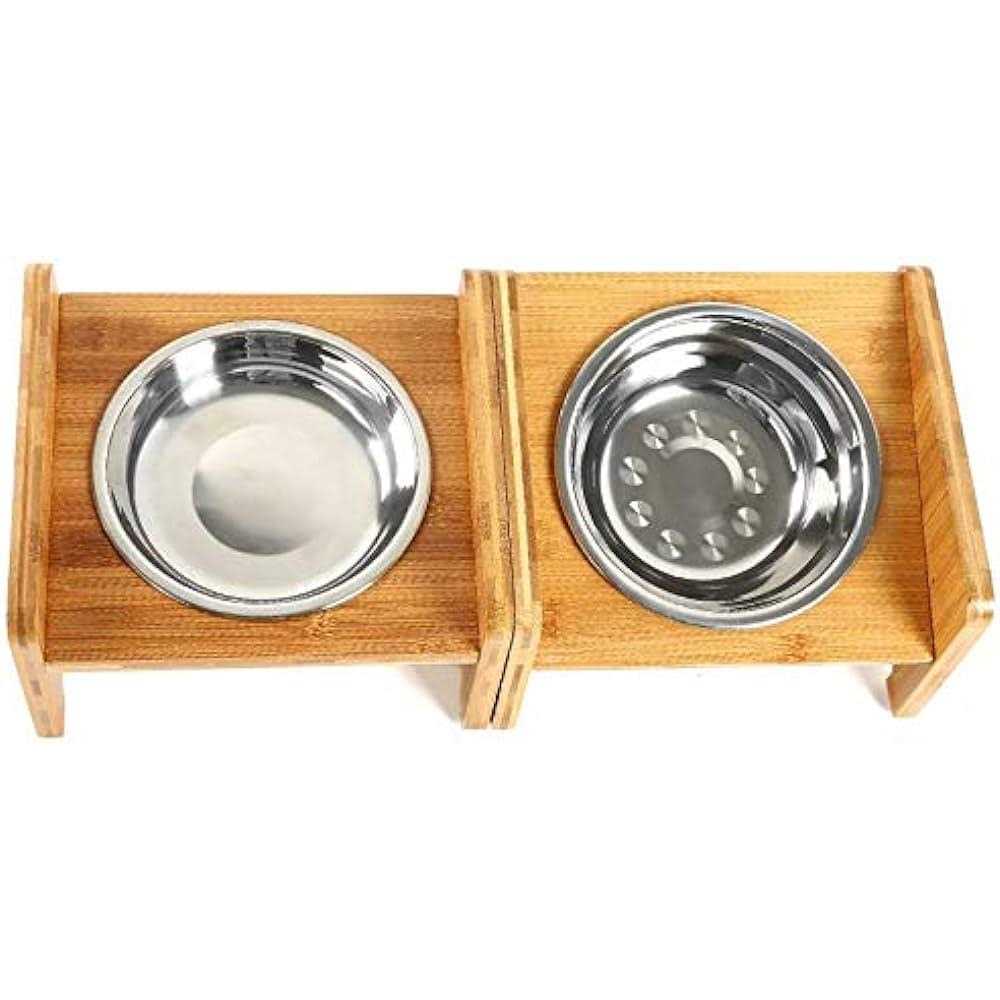 YY FOREYY FOREYY Set of 2 Raised Pet Bowls for Cats and Small Dogs - Nail Gallerys