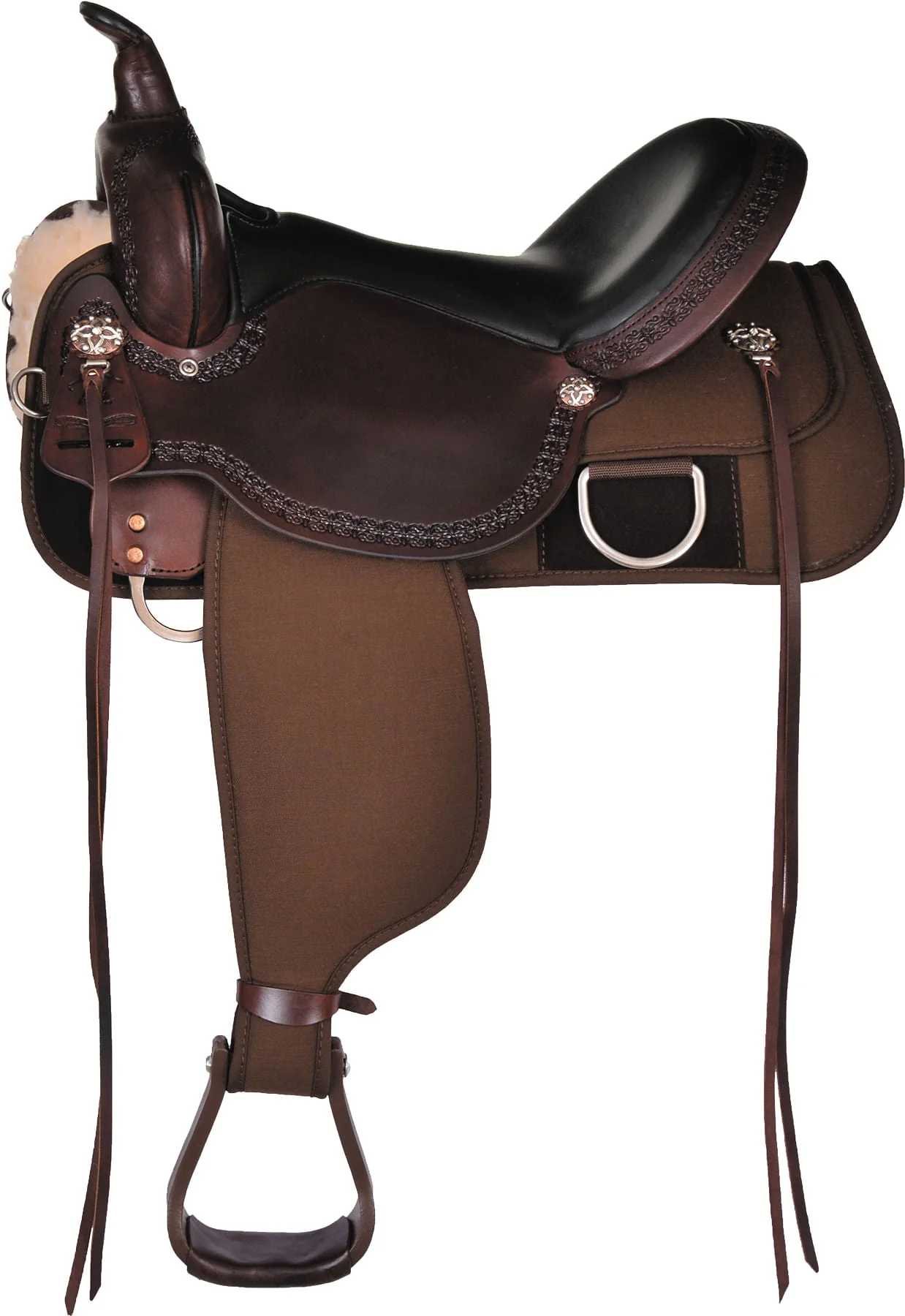 High Horse Magnolia Cordura Trail Saddle, Wide, Tobac - Nail Gallerys