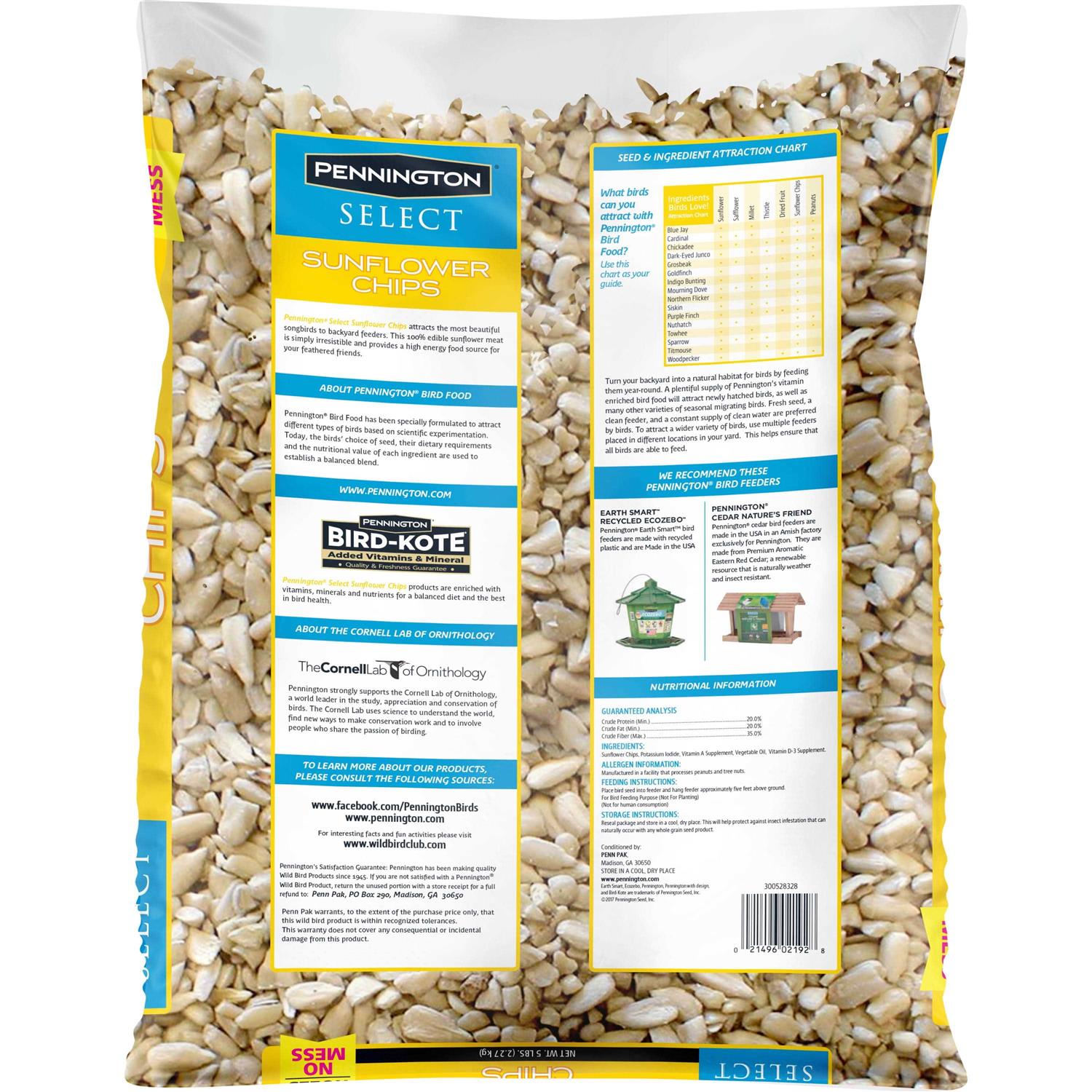 Pennington Select Sunflower Chips, Dry Wild Bird Food and Seed - Nail Gallerys