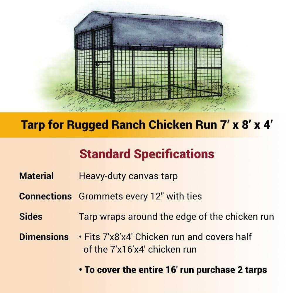 OverEZ Tarp 8 ft. Chicken Run - Nail Gallerys
