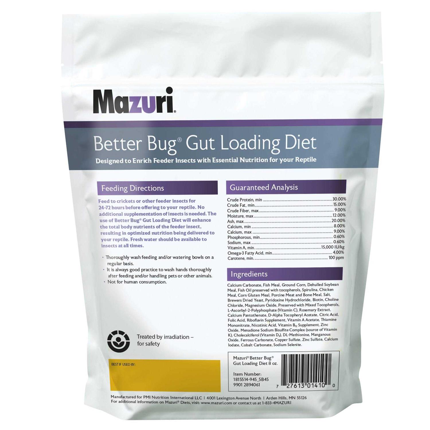 Mazuri Better Bug Gut Loading Diet - Nail Gallerys