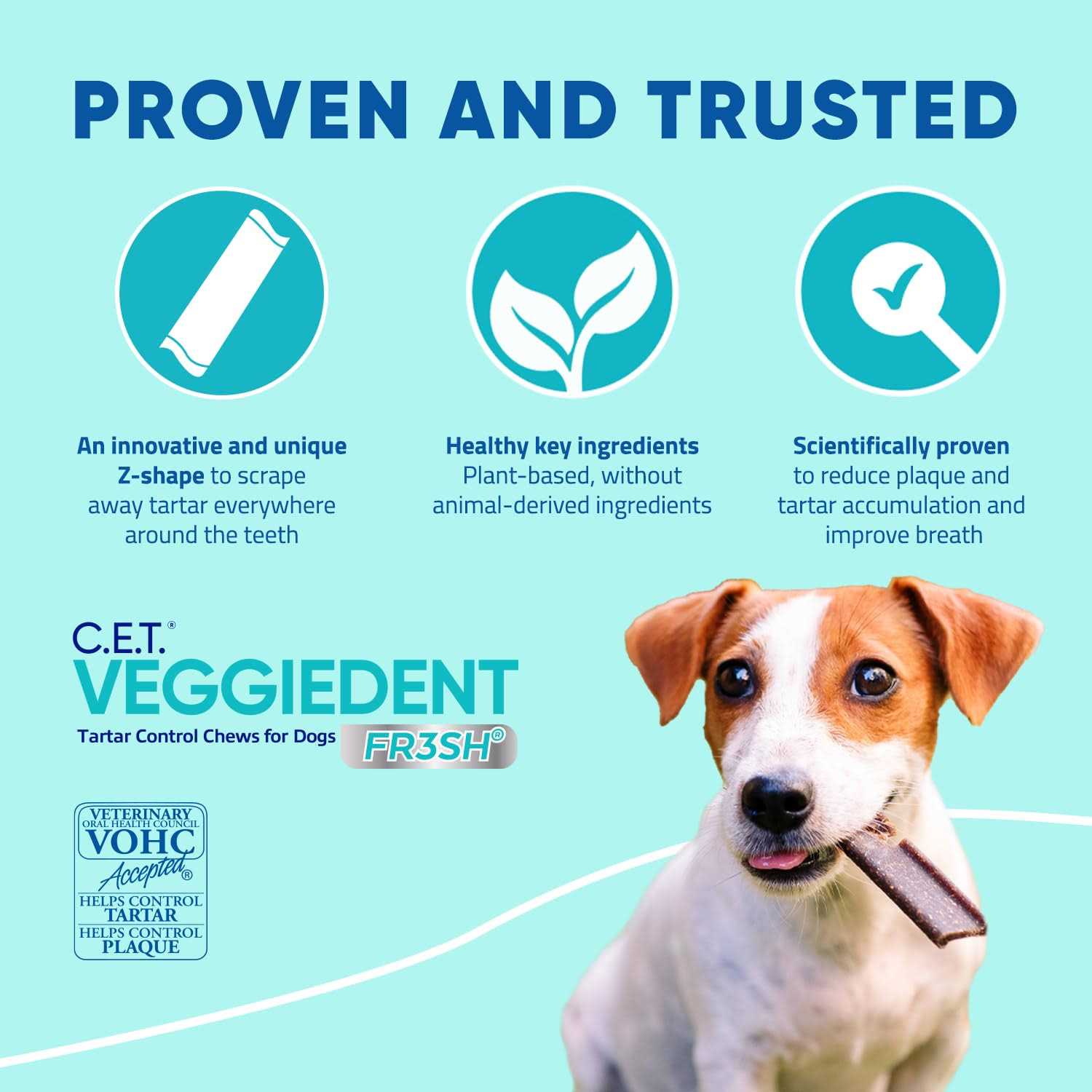 Virbac C.E.T. VeggieDent FR3SH Tartar Control Chews for Dogs - Nail Gallerys