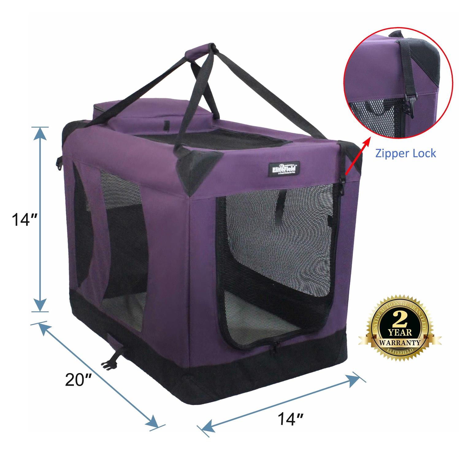 EliteField 3-Door Folding Soft Dog Crate - Nail Gallerys