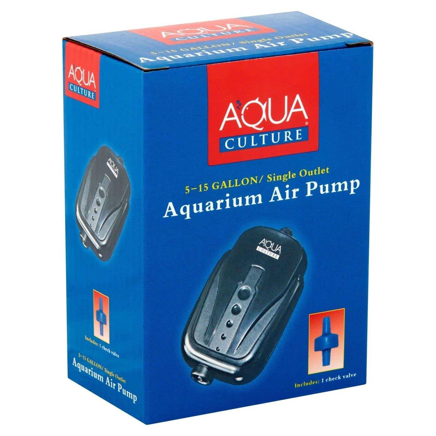 Aqua Culture 5-15 Gallon Single Outlet Aquarium Air Pump - Nail Gallerys