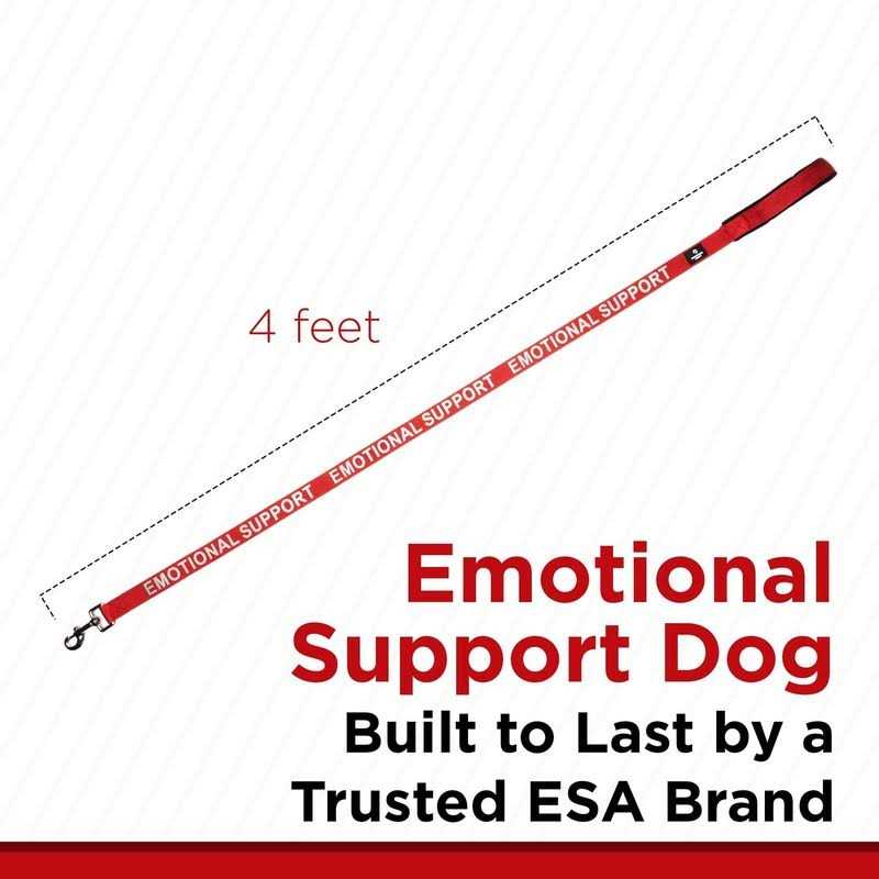 Industrial Puppy Emotional Support Dog Leash Wrap with Neoprene Handle and Reflective Emotional Support Lettering - Nail Gallerys