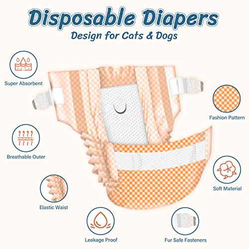 Pet Soft Disposable Cat Diapers Female Dog Diapers for Cats & Dogs in Heat Period or Urine Incontinence - Nail Gallerys
