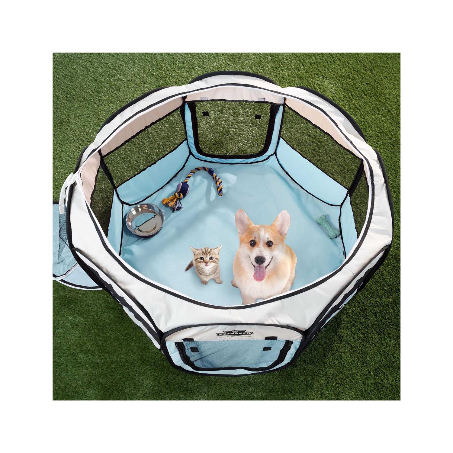 Petmaker Portable Pop-Up Pet Play Pen with Carrying Bag - Nail Gallerys