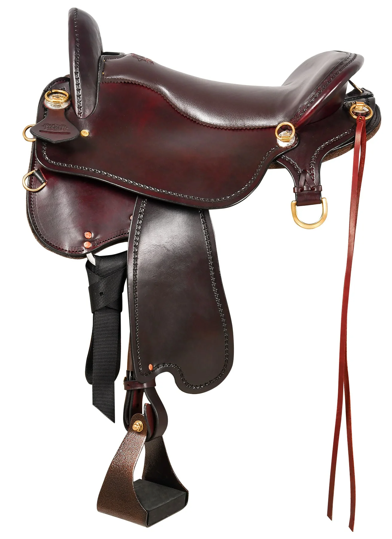 Reinsman Tucker Custom Endurance Trail Saddle with Tooling, Medium - Nail Gallerys