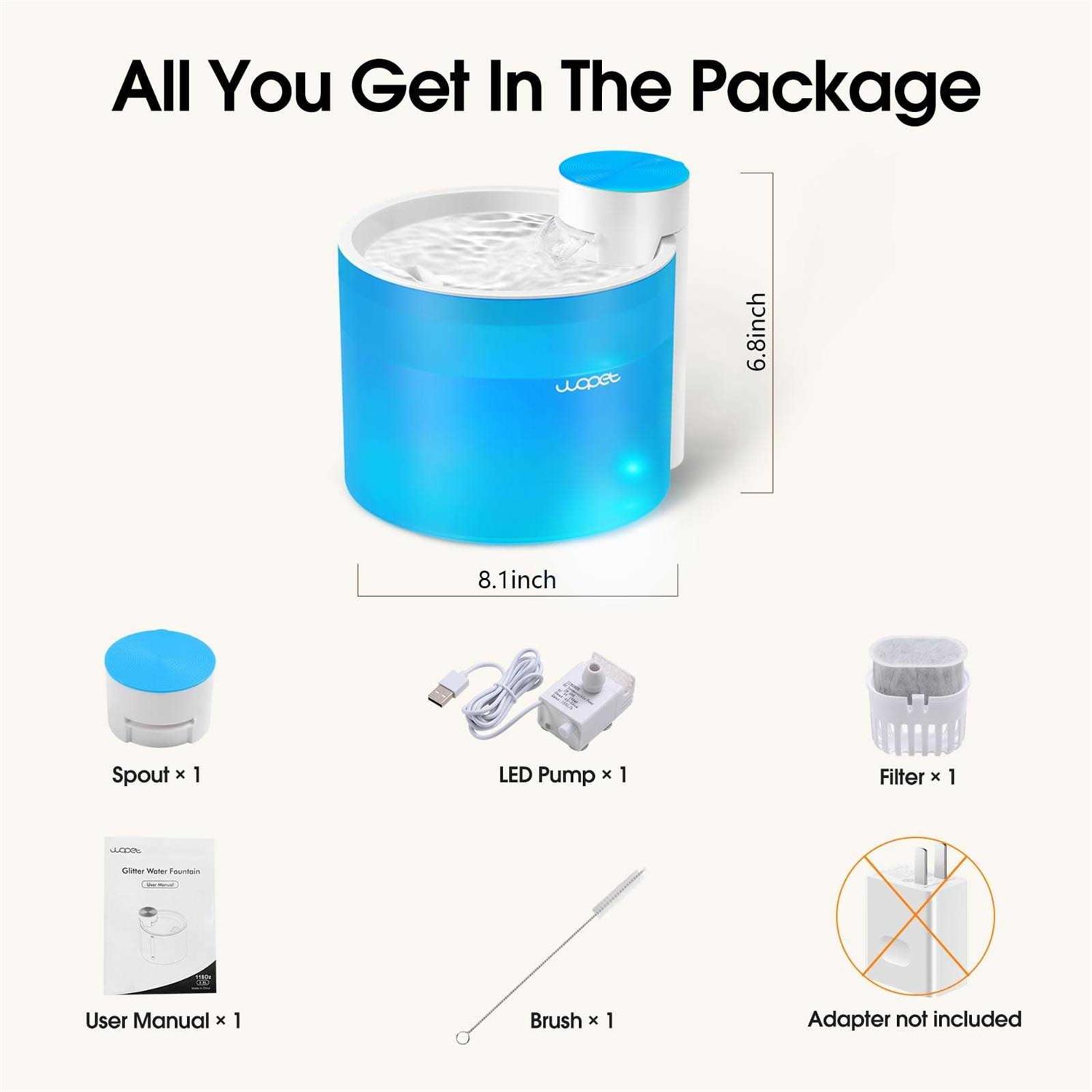 Wopet Pet Dog Cat Water Fountains Dispenser - Nail Gallerys