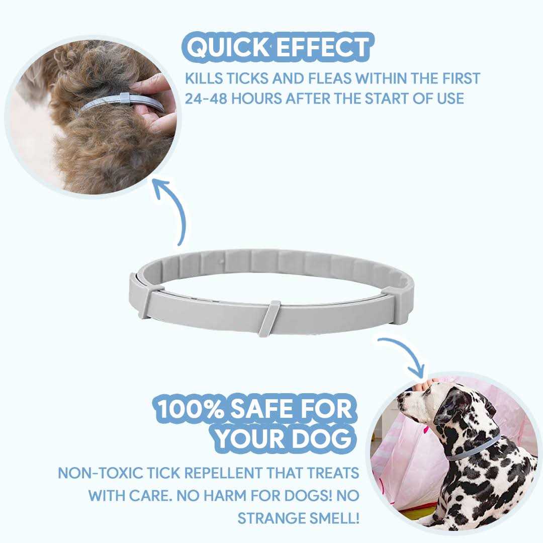 PupsDream UK AntiTickCollar V.2. Flea & Tick Repellent Dog Tick Protection Collar - Nail Gallerys