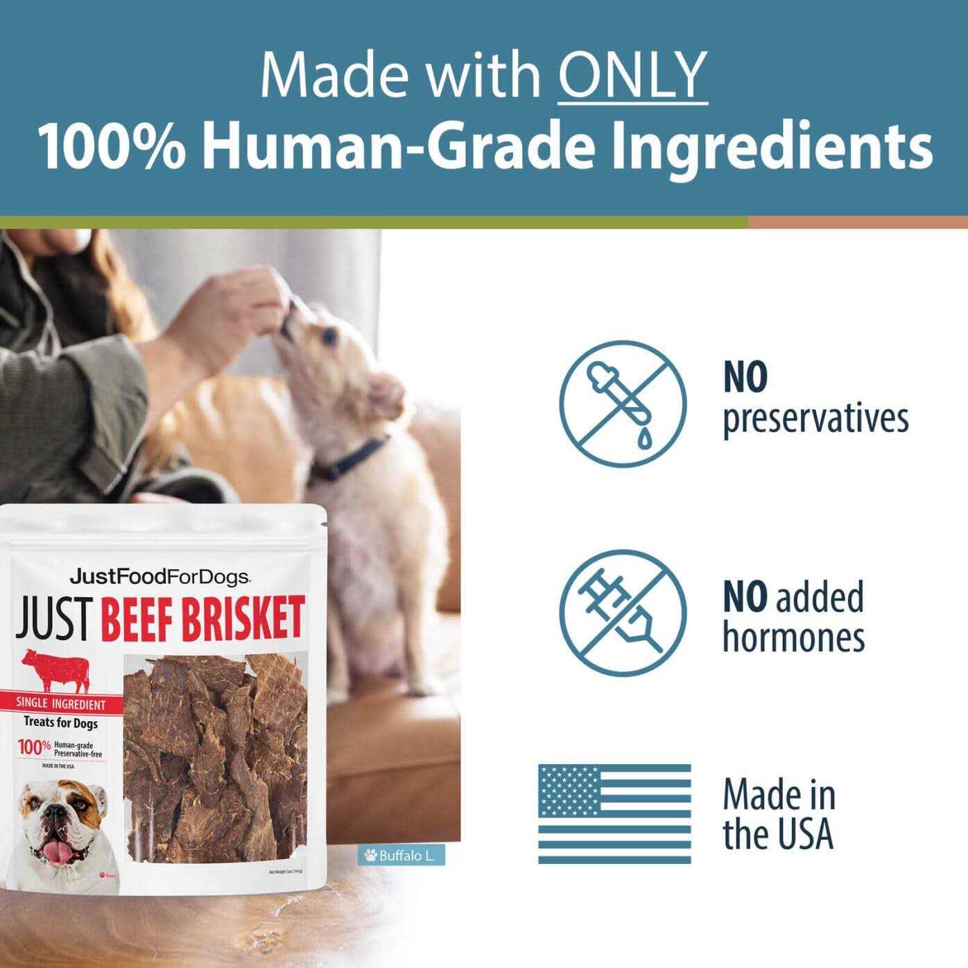 JustFoodForDogs Beef Brisket Dog Treats Single Ingredient - Nail Gallerys