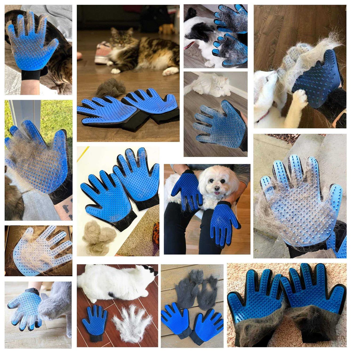KENNELS & KATS Pet Grooming Gloves Deshedding Glove for Easy Mess-Free Grooming - Nail Gallerys