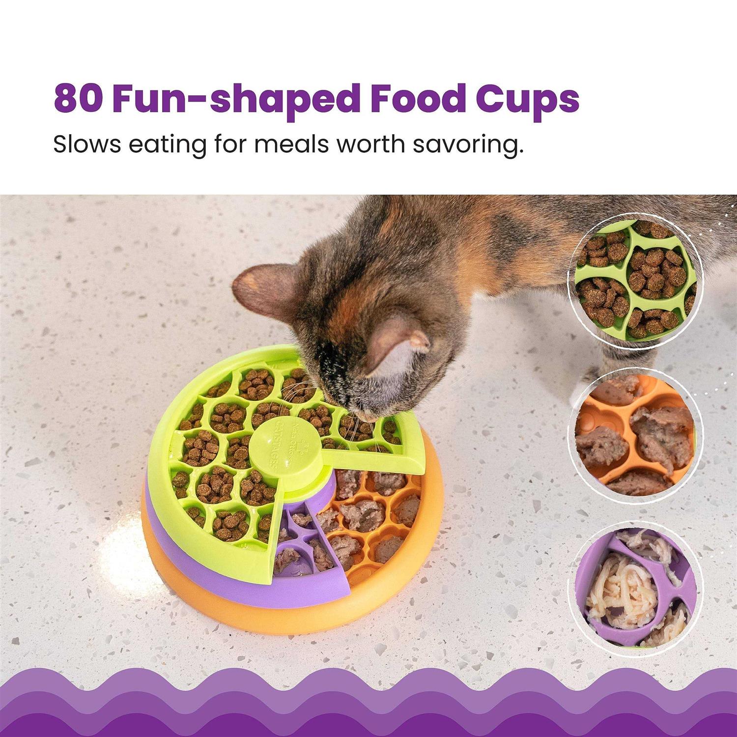 Catstages Kitty Lickin’ Layers Multilayered Fun Puzzle Cat Feeder - Nail Gallerys