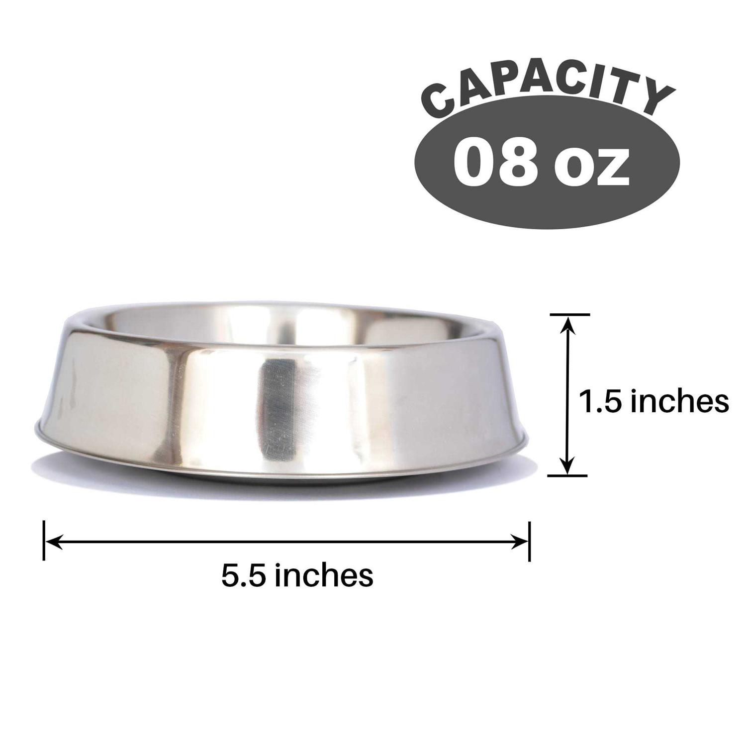 Iconic Pet 2 pack Anti Ant Stainless Steel Non Skid Pet Bowl for Dog or Cat - Nail Gallerys