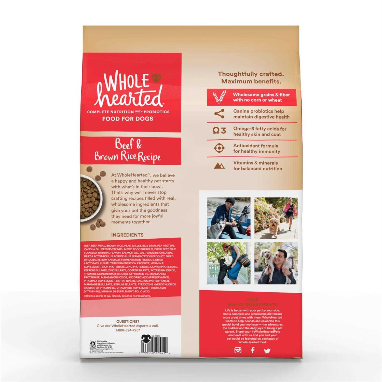 WholeHearted All Life Stages Beef and Brown Rice Recipe Dry Dog Food - Nail Gallerys